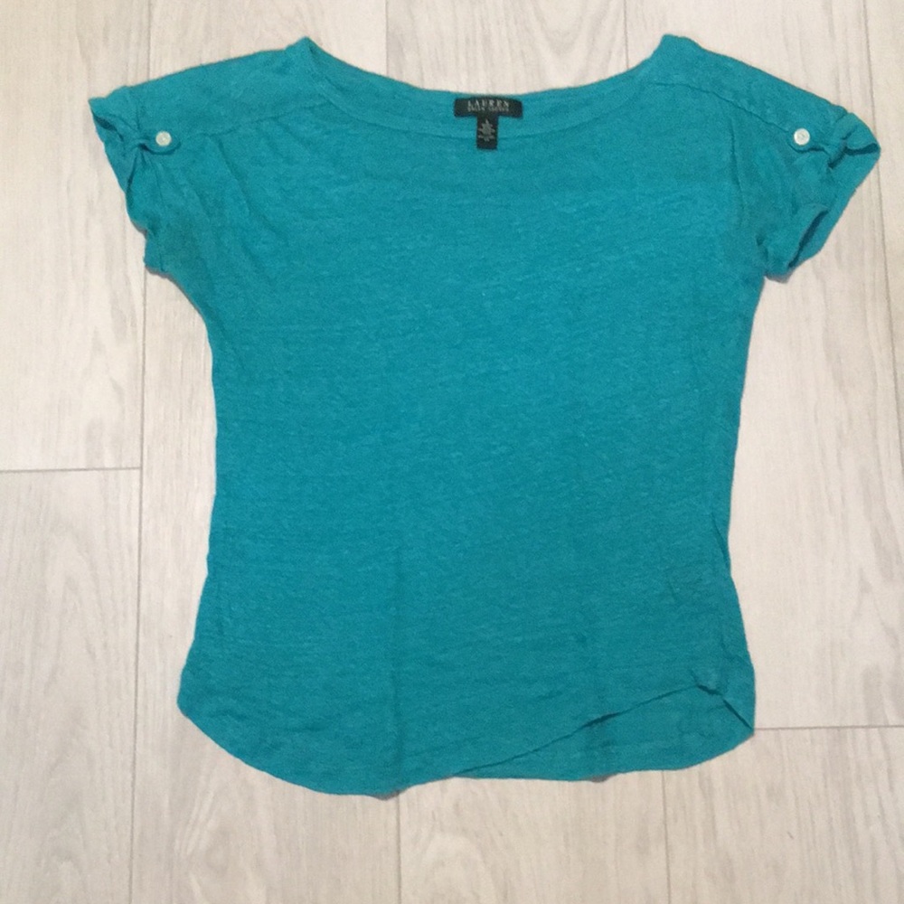 Ralph Lauren small teal short sleeve shirt